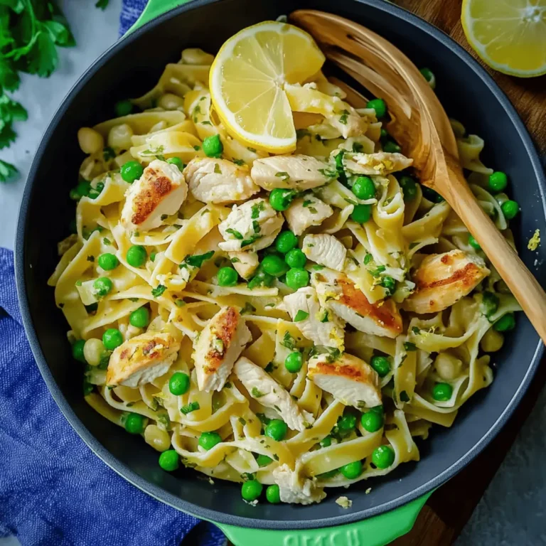 Creamy Lemon Chicken Pasta with Peas