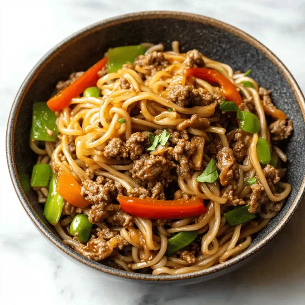 Ground Beef Lo Mein