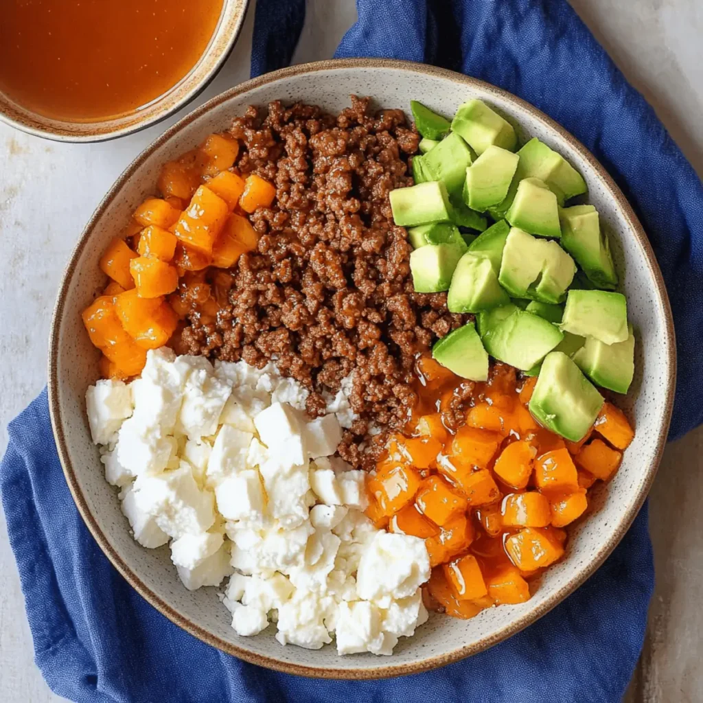Hot Honey Ground Beef Bowls