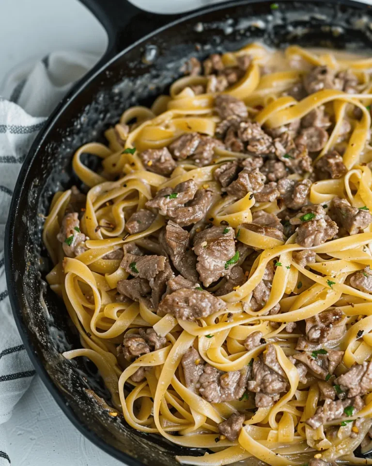Beef and Garlic Butter Pasta recipe