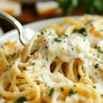 Cheesy garlic parmesan spaghetti and cream cheese
