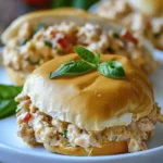 Chicken Alfredo Sloppy Joes