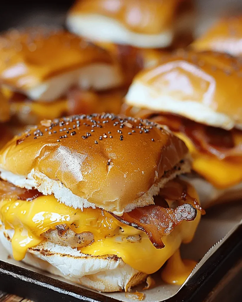Crack Breakfast Sliders (Bacon Egg & Cheese)