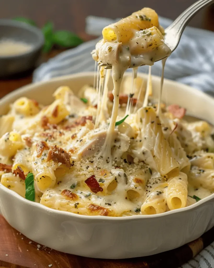 Creamy Pesto Chicken Pasta Bake Recipe