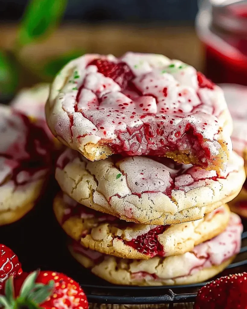 Double Strawberry Sugar Cookies