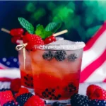Fresh Juicy Berry Cocktail | 4th of July Cocktail with Vodka