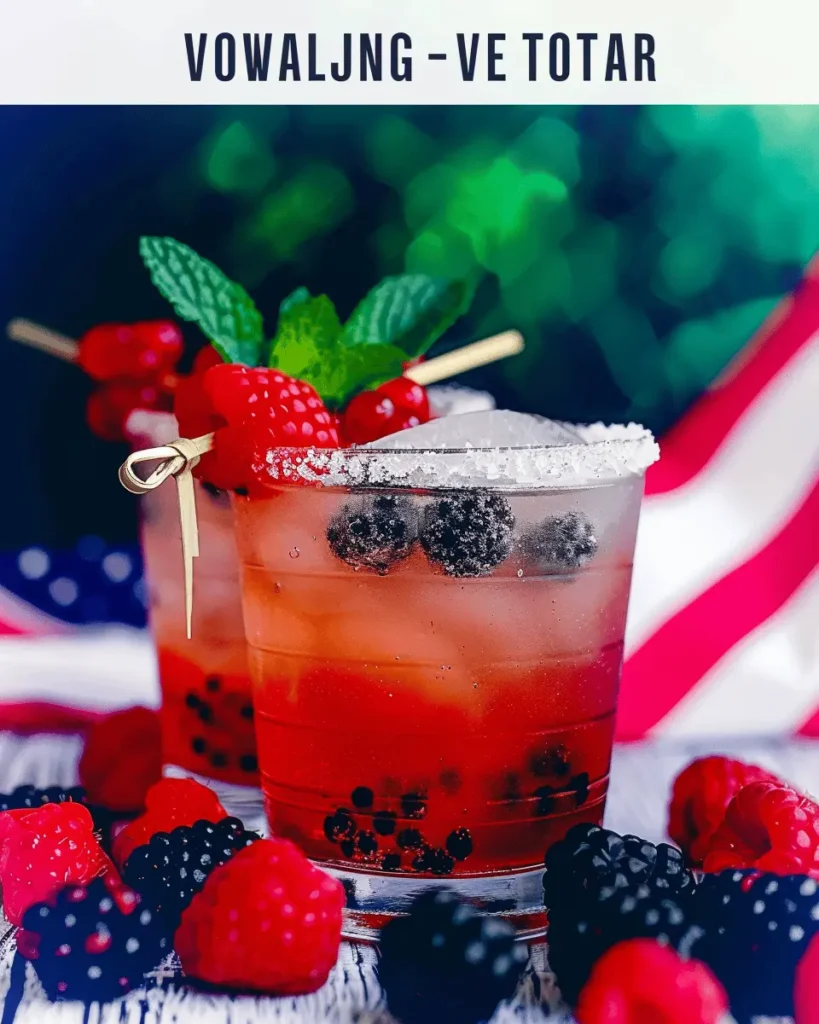 Fresh Juicy Berry Cocktail | 4th of July Cocktail with Vodka