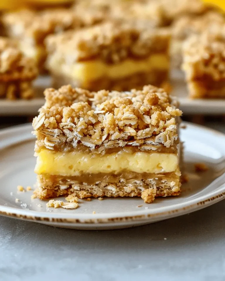 Lemon Oatmeal Crumble Bars