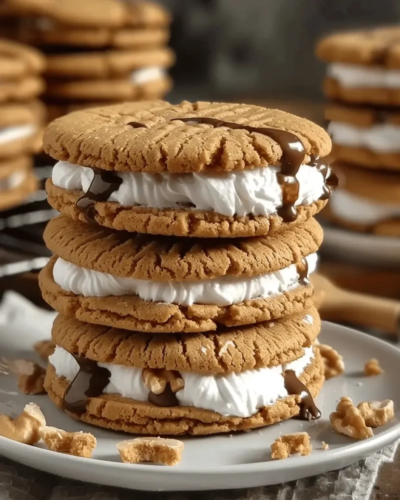 Peanut Butter S’mores Sandwich Cookies