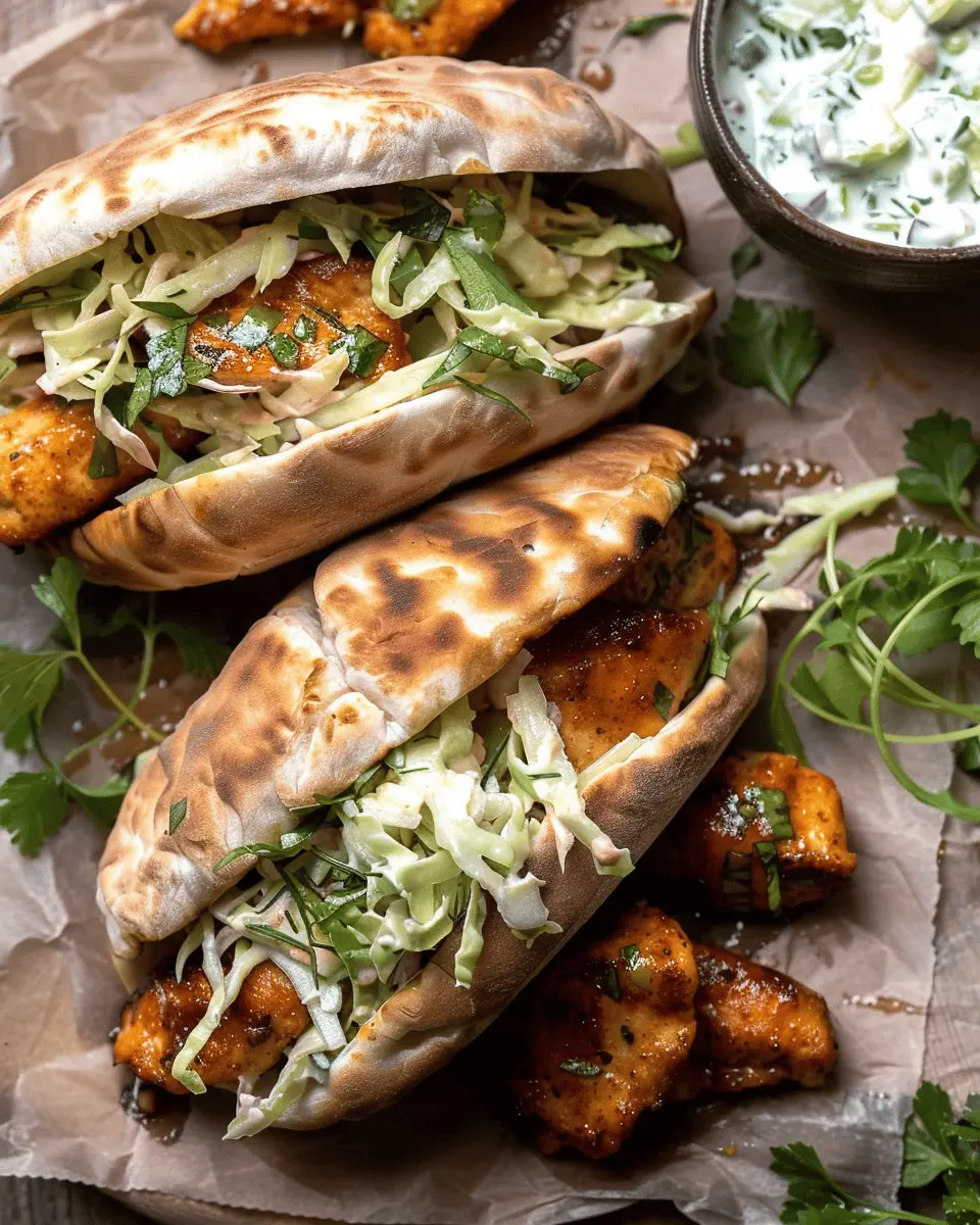 Sheet Pan Chicken Pitas: Easy Herby Ranch Slaw Recipe