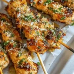 Ranch Garlic Parmesan Chicken Skewers