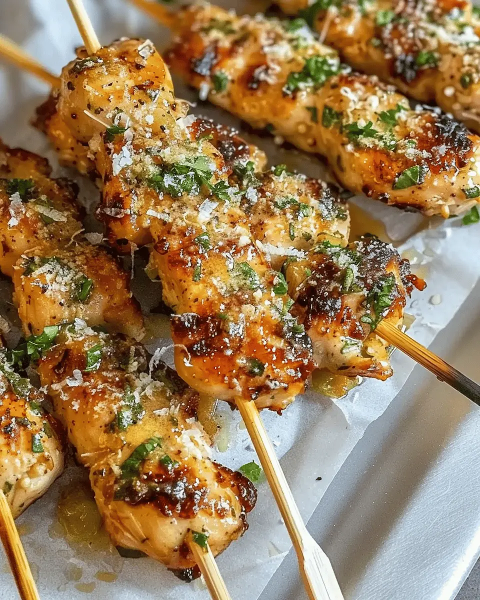 Ranch Garlic Parmesan Chicken Skewers: Easy and Flavorful Delight