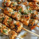 Ranch Garlic Parmesan Chicken Skewers