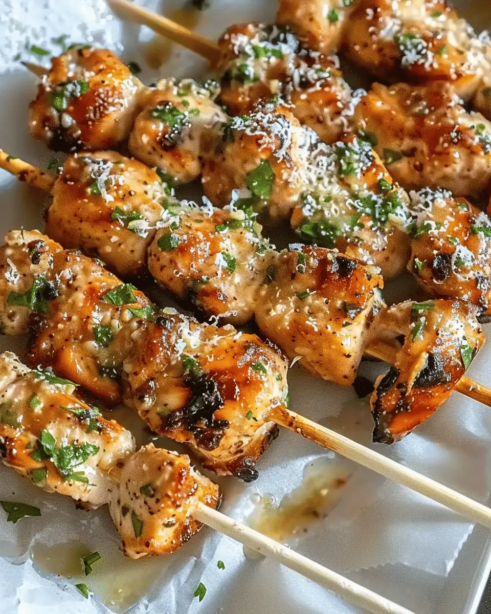 Ranch Garlic Parmesan Chicken Skewers: Easy and Flavorful Delight