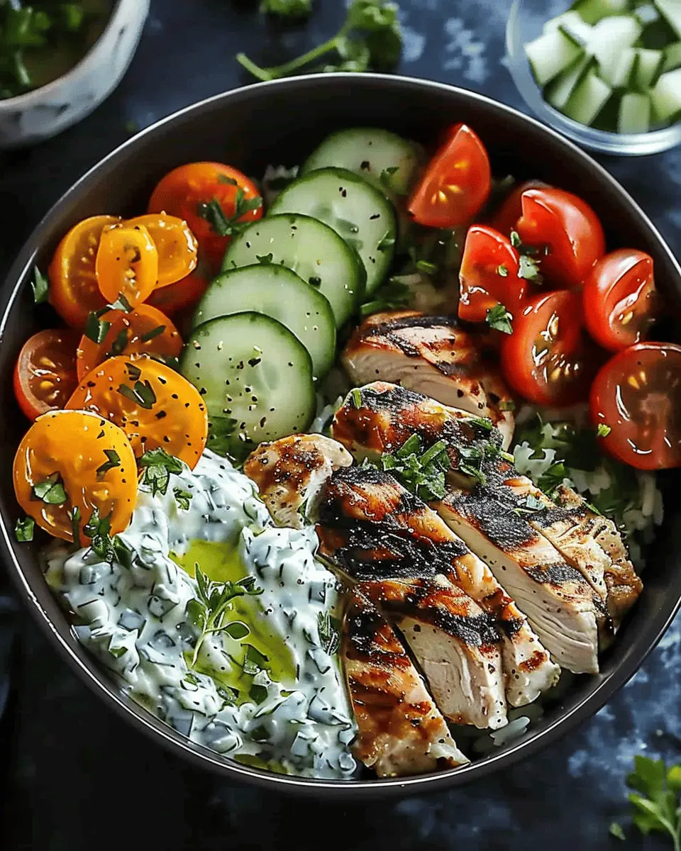 Mediterranean Chicken Tzatziki Bowls: Easy, Fresh, and Flavorful