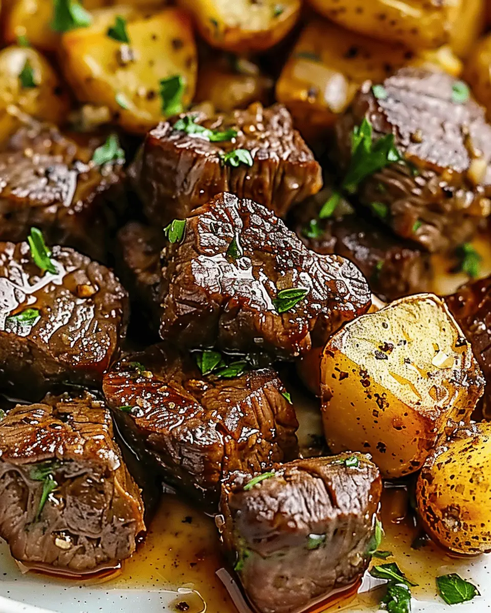 Garlic Butter Steak Bites and Potatoes: Tender, Crispy Delight