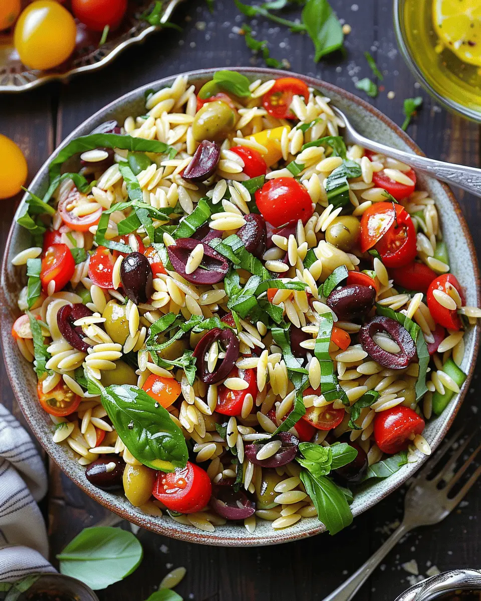 Orzo Salad Delight: Easy Recipe with Turkey Bacon and Chicken Ham