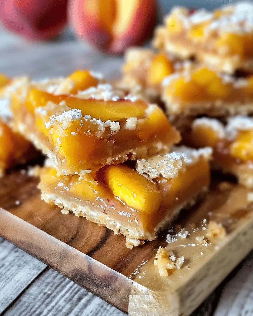 Heavenly Summer Peach Bars: Indulgent Joy in Every Bite