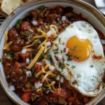 Breakfast Chili and Eggs
