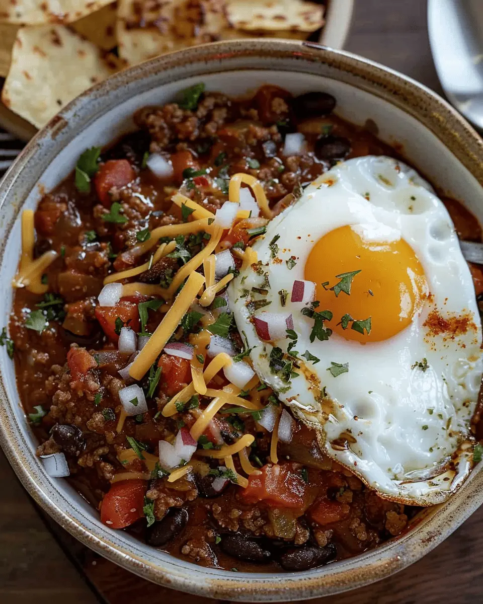Breakfast chili and eggs: The best way to start your day