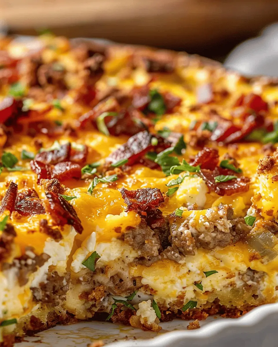 Crack Breakfast Casserole: An Easy Turkey Bacon & Chicken Ham Delight