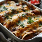 High Protein Creamy Chilli Chicken Enchiladas