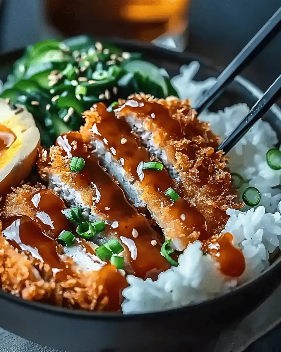 Japanese Katsu Bowls with Tonkatsu Sauce: Crispy and Indulgent Delight
