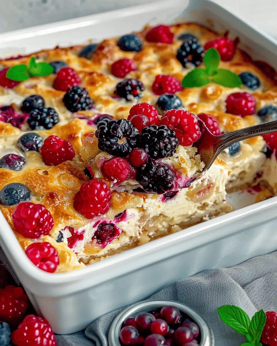 High Protein Triple Berry Bake: Easy Healthy Breakfast Recipe