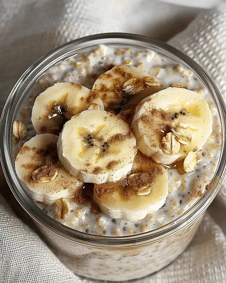 Easy Banana Cinnamon Overnight Oats Recipe for Busy Mornings