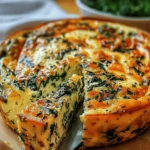 5-Star Cottage Cheese and Spinach Crustless Quiche – Light, Fluffy & Healthy!