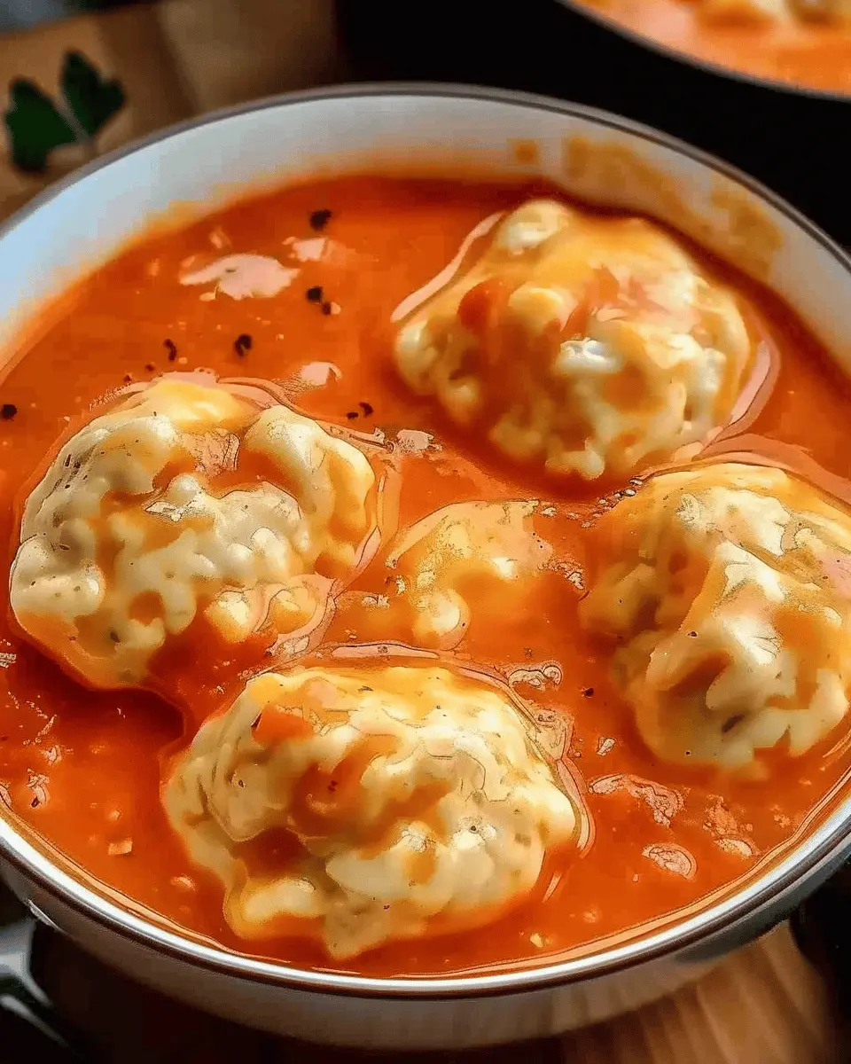 Tomato Soup with Cheese Dumplings: The Best Cozy Comfort Meal