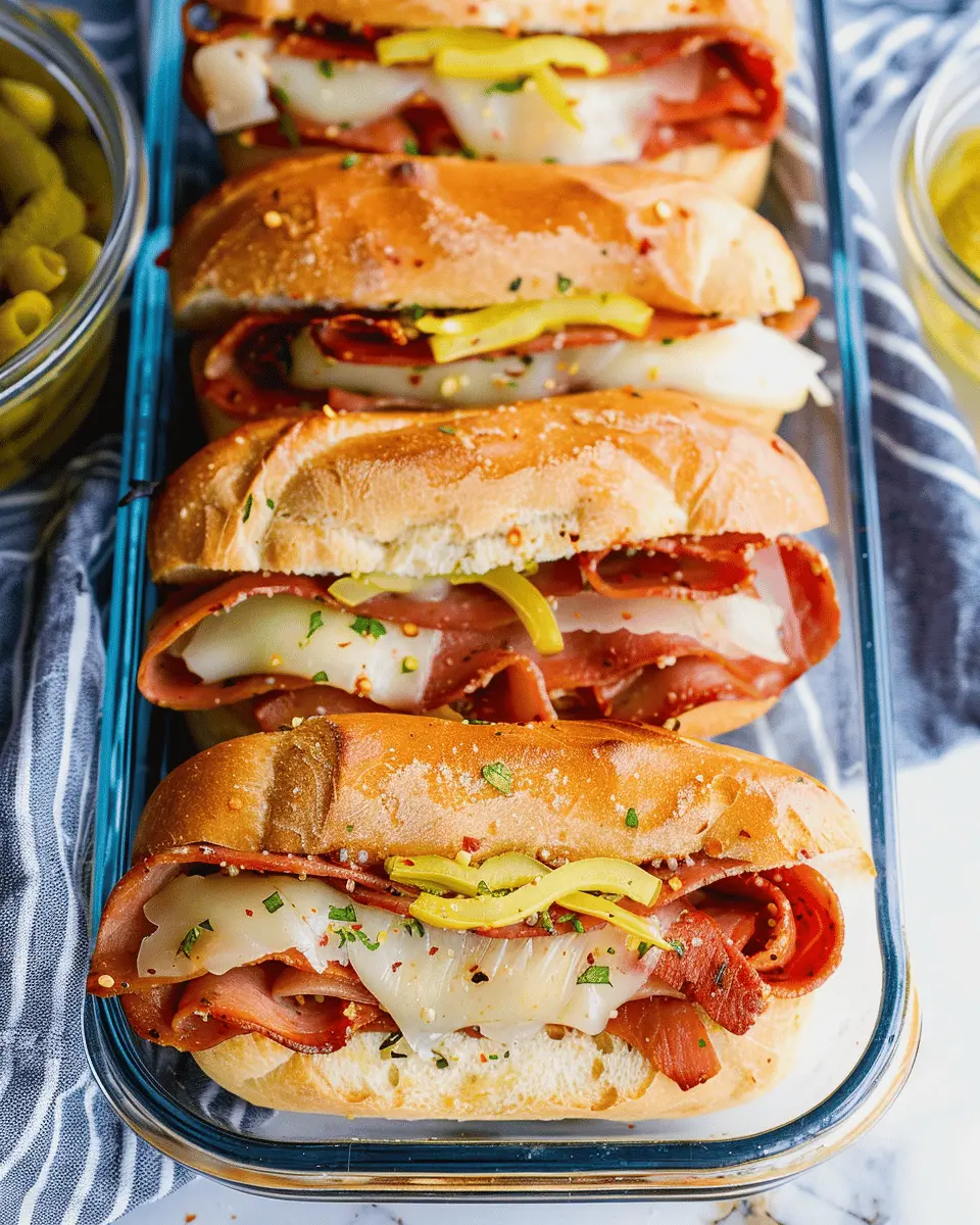 Baked Italian Grinder Sandwiches: Easy and Flavor-Packed Delight
