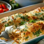 Chicken Enchiladas with Sour Cream White Sauce