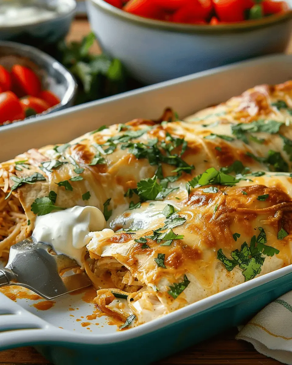 Chicken Enchiladas with Sour Cream White Sauce: Easy and Irresistible