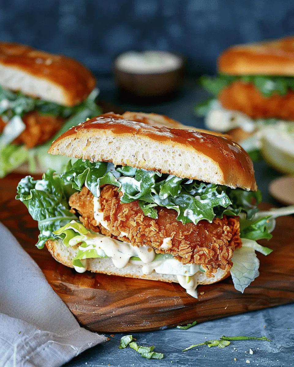 Crispy Chicken Caesar Sandwich with Turkey Bacon: A Delightful Twist