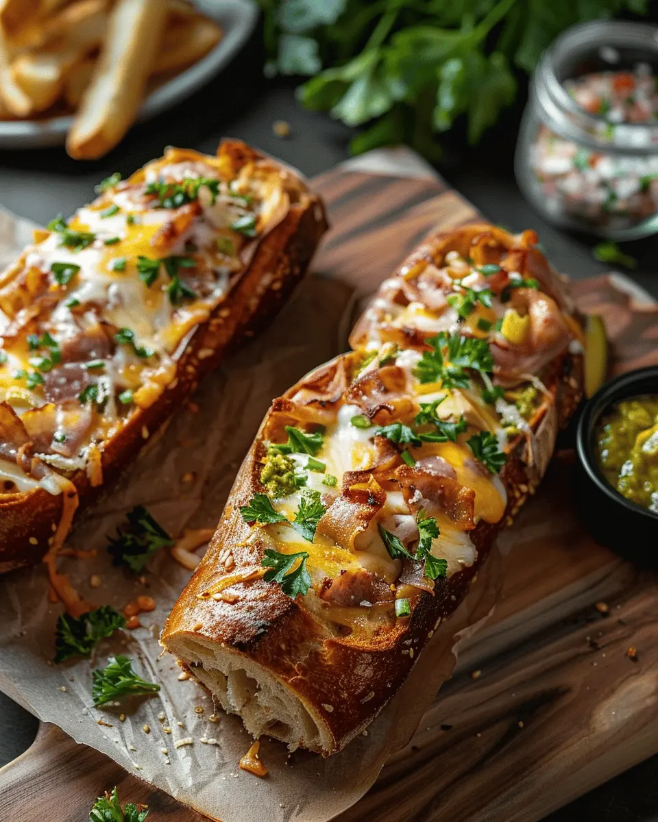 Cuban Garlic Bread Sandwiches: Indulgent Turkey Bacon Delight