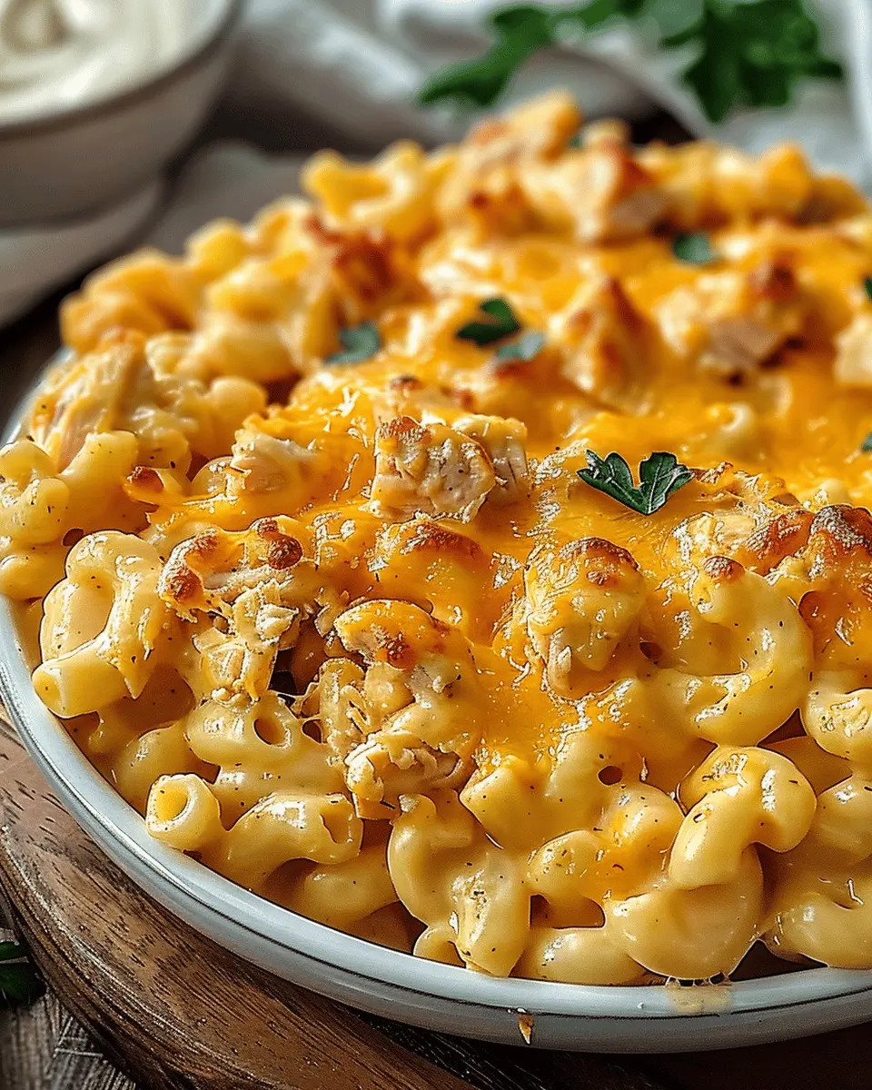 Irresistible Buffalo Chicken Mac and Cheese with Turkey Bacon Delight