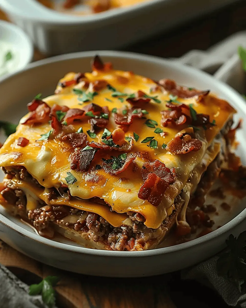 Low-Carb Turkey Bacon Cheeseburger Casserole: Easy Keto Delight