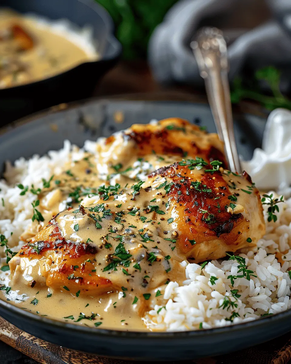 Sizzle Up Creamy Smothered Chicken and Rice: Easy Comfort Dish