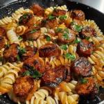 Sticky Honey Garlic Sausage Pasta Skillet: A Flavorful One-Pan Wonder