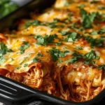 Easy Shredded Chicken Enchilada Casserole Recipe
