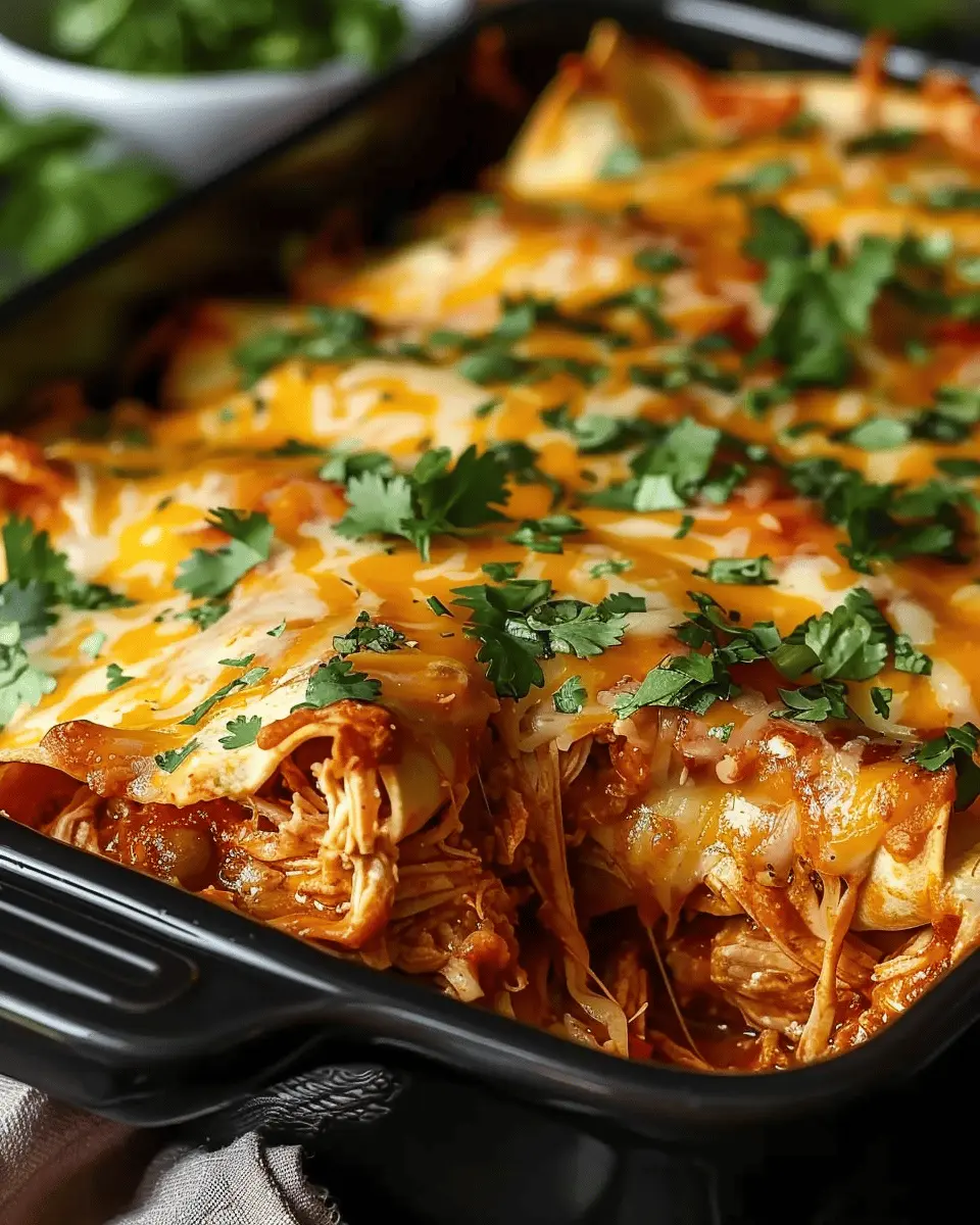 Easy Shredded Chicken Enchilada Casserole Recipe Your Family Will Love