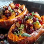 Indulge in Cranberry Apple Twice-Baked Sweet Potatoes This Fall!