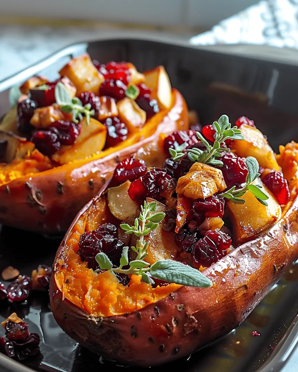 Indulge in Cranberry Apple Twice-Baked Sweet Potatoes for Fall Bliss
