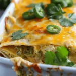 Quick and Easy Green Chile Chicken Enchilada Casserole