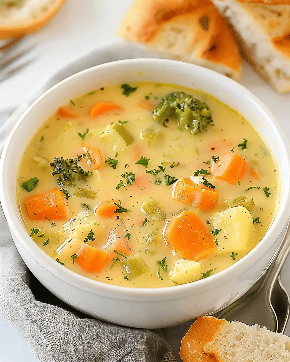 Creamy Vegetable Soup with Turkey Bacon: A Warm, Cozy Delight