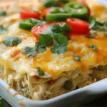 Green Chile Chicken Enchilada Casserole
