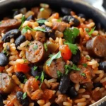 Hearty Black Beans and Rice with Sausage