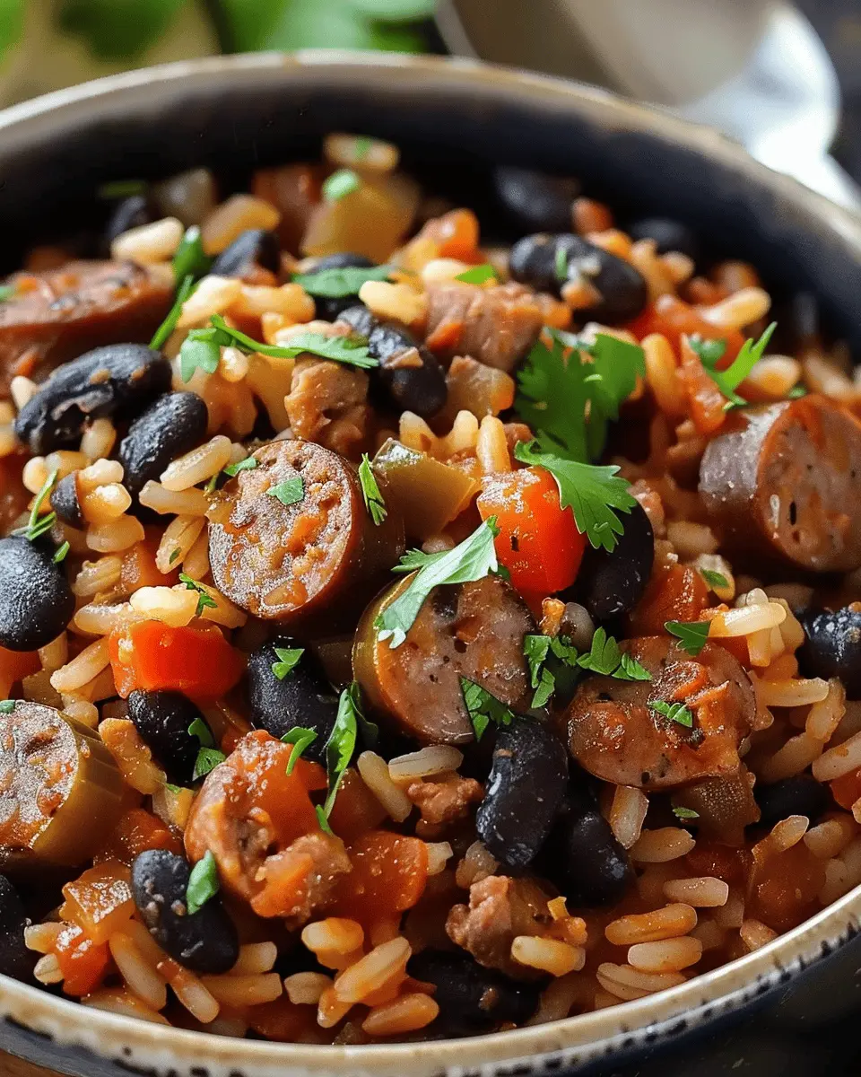 Hearty Black Beans and Rice with Sausage: A Cozy Comfort Dish