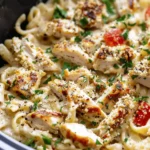 The Best Crockpot Garlic Parmesan Chicken Pasta Recipe